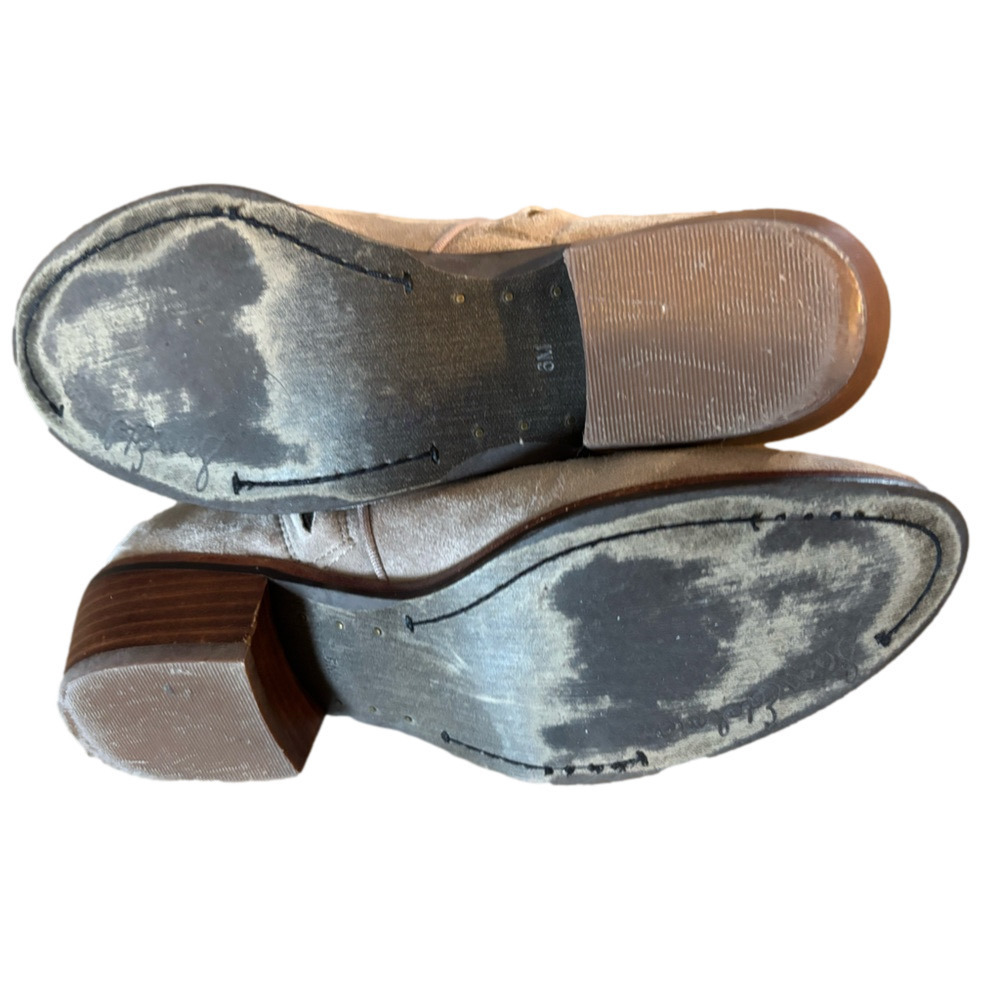 Sam Edelman booties size 6M  zippered real Suede upper  1 3/4 “ heal - Picture 5 of 6